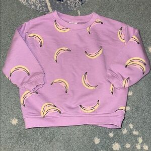 Zara Lilac Purple Top with Banana Design - Size 2-3